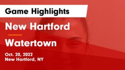 New Hartford  vs Watertown Game Highlights - Oct. 20, 2022