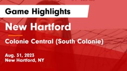 New Hartford  vs Colonie Central  (South Colonie) Game Highlights - Aug. 31, 2023