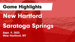 New Hartford  vs Saratoga Springs  Game Highlights - Sept. 9, 2023