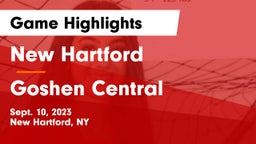 New Hartford  vs Goshen Central  Game Highlights - Sept. 10, 2023