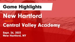 New Hartford  vs Central Valley Academy Game Highlights - Sept. 26, 2023