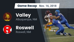 Recap: Valley  vs. Roswell  2018