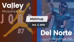 Matchup: Valley  vs. Del Norte  2019