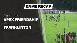 Recap: Apex Friendship  vs. Franklinton  2016