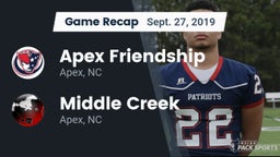 Recap: Apex Friendship  vs. Middle Creek  2019