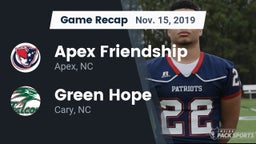 Recap: Apex Friendship  vs. Green Hope  2019