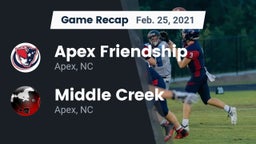 Recap: Apex Friendship  vs. Middle Creek  2021