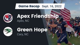 Recap: Apex Friendship  vs. Green Hope  2022
