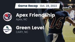 Recap: Apex Friendship  vs. Green Level  2022