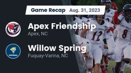 Recap: Apex Friendship  vs.  Willow Spring  2023