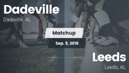 Matchup: Dadeville High vs. Leeds  2016