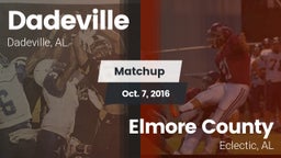 Matchup: Dadeville High vs. Elmore County  2016