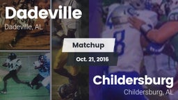 Matchup: Dadeville High vs. Childersburg  2016