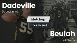 Matchup: Dadeville High vs. Beulah  2018