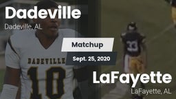 Matchup: Dadeville High vs. LaFayette  2020