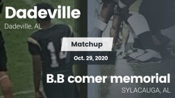 Matchup: Dadeville High vs. B.B comer memorial  2020