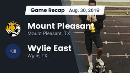 Recap: Mount Pleasant  vs. Wylie East  2019