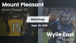 Matchup: Mount Pleasant vs. Wylie East  2020