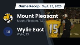 Recap: Mount Pleasant  vs. Wylie East  2020