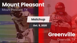 Matchup: Mount Pleasant vs. Greenville  2020