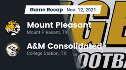 Recap: Mount Pleasant  vs. A&M Consolidated  2021