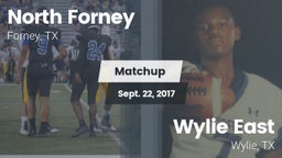 Matchup: North Forney High vs. Wylie East  2017