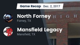 Recap: North Forney  vs. Mansfield Legacy  2017