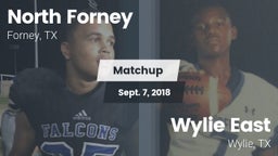 Matchup: North Forney High vs. Wylie East  2018