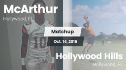 Matchup: McArthur  vs. Hollywood Hills  2016