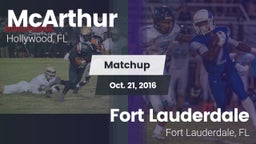 Matchup: McArthur  vs. Fort Lauderdale  2016