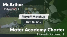 Matchup: McArthur  vs. Mater Academy Charter  2016