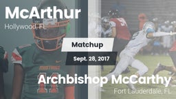 Matchup: McArthur  vs. Archbishop McCarthy  2017