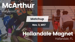 Matchup: McArthur  vs. Hallandale Magnet  2017