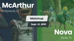 Matchup: McArthur  vs. Nova  2018