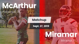 Matchup: McArthur  vs. Miramar  2019