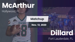 Matchup: McArthur  vs. Dillard  2020