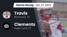 Recap: Travis  vs. Clements  2018