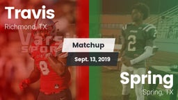 Matchup: Travis  vs. Spring  2019