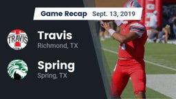 Recap: Travis  vs. Spring  2019