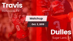Matchup: Travis  vs. Dulles  2019