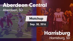 Matchup: Aberdeen Central vs. Harrisburg  2016