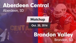 Matchup: Aberdeen Central vs. Brandon Valley  2016