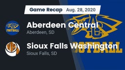 Recap: Aberdeen Central  vs. Sioux Falls Washington  2020