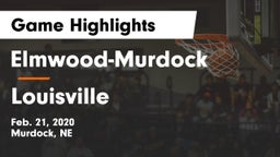 Elmwood-Murdock  vs Louisville  Game Highlights - Feb. 21, 2020