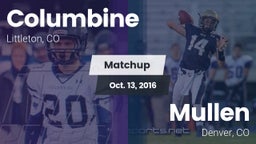 Matchup: Columbine High vs. Mullen  2016