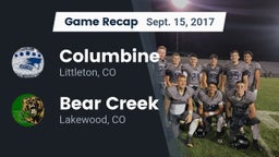 Recap: Columbine  vs. Bear Creek  2017