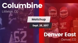Matchup: Columbine High vs. Denver East  2017