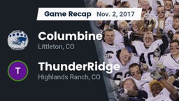 Recap: Columbine  vs. ThunderRidge  2017