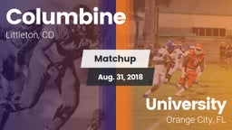 Matchup: Columbine High vs. University  2018