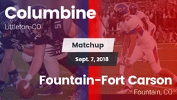 Matchup: Columbine High vs. Fountain-Fort Carson  2018
